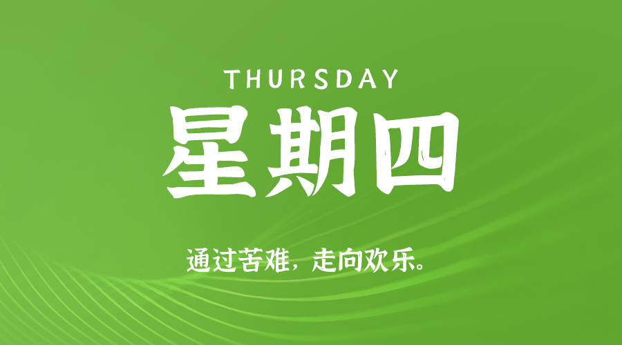 08日06日，星期四，在这里每天60秒读懂世界！